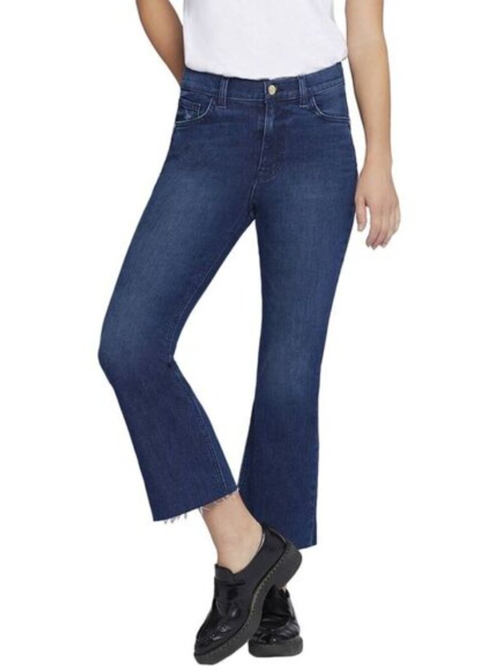Current/Elliott The Boulevard Zenith Wash Bootcut Raw Hem Jeans